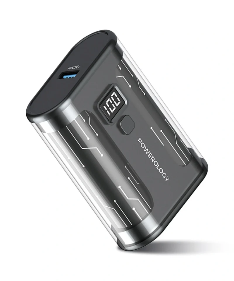 پاوربانک 10000 میلی آمپر پاورولوژی Powerology Crystalline Series Powerbank 10000mAh PD 35W PPBCHA24