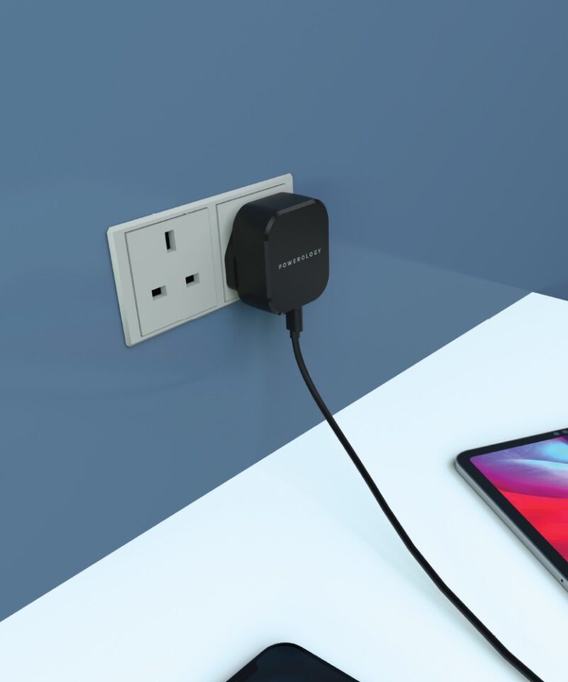 شارژر دیواری 30 وات پاورولوژی Powerology Dual Port Fast Charger 30W 5 PWCUQC002 69