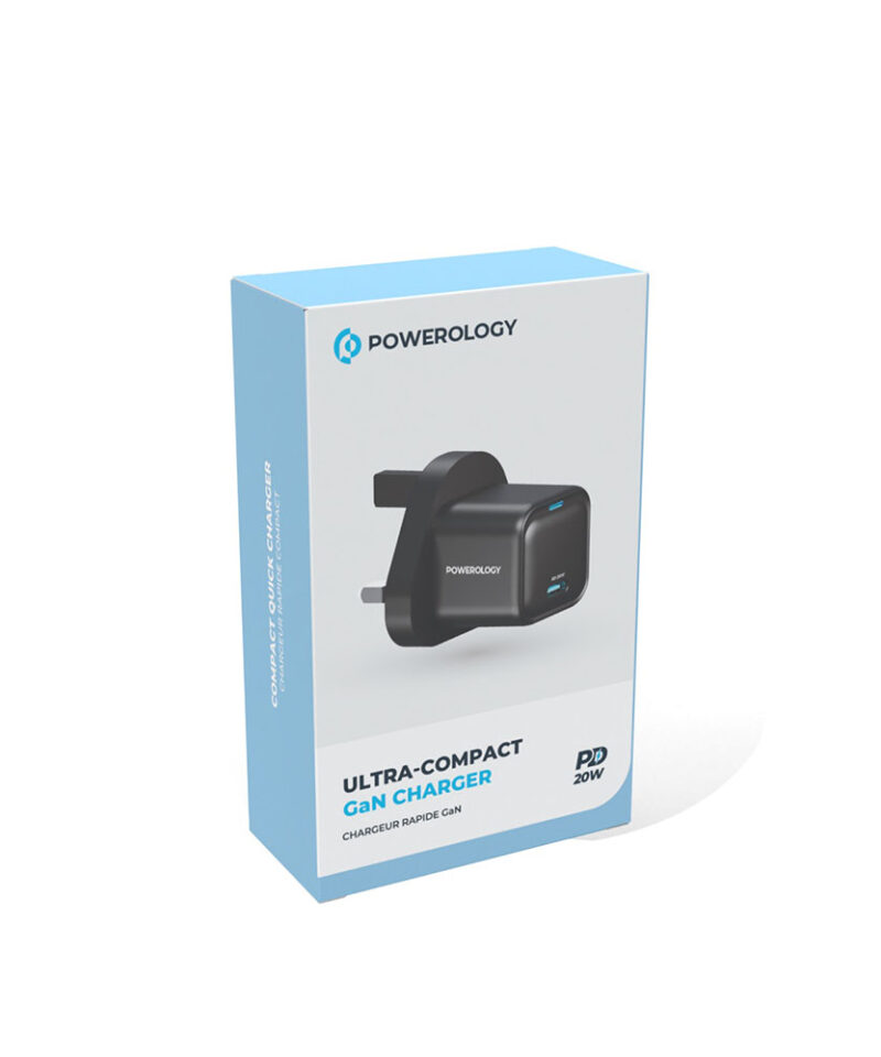 شارژر دیواری 20 وات پاورولوژی Powerology UK 3Pin Ultra-Compact GaN Charger 7 PWCUQC016 1