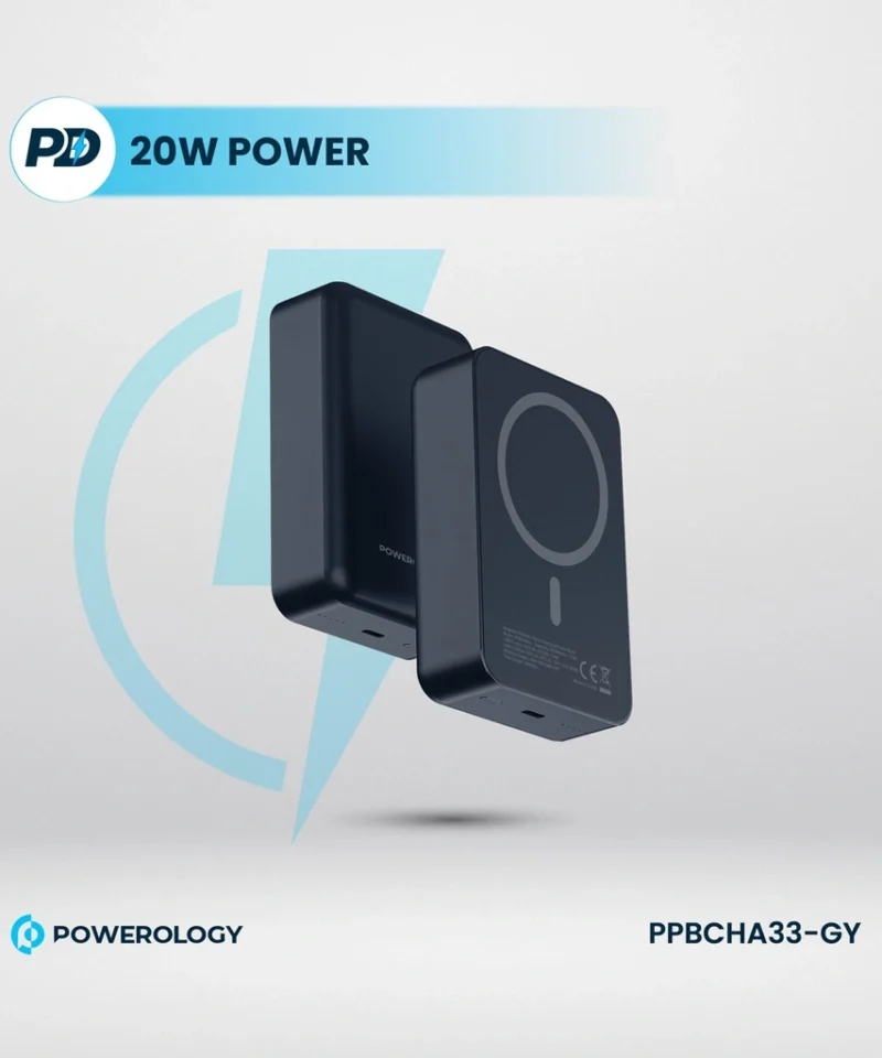 پاوربانک 20000 میلی آمپر مگ سیف پاورولوژی Powerology 20000mAh 20W PD & 15W MagSafe PPBCHA33 18 PPBCHA33 5