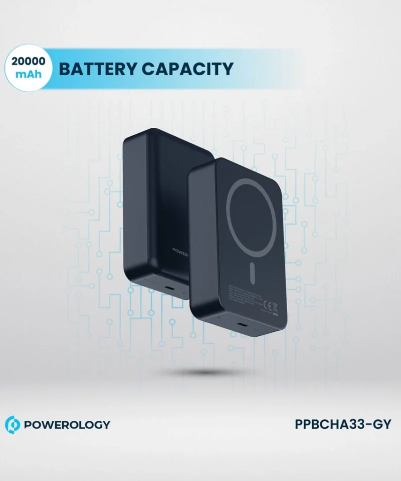 پاوربانک 20000 میلی آمپر مگ سیف پاورولوژی Powerology 20000mAh 20W PD & 15W MagSafe PPBCHA33 19 PPBCHA33 6