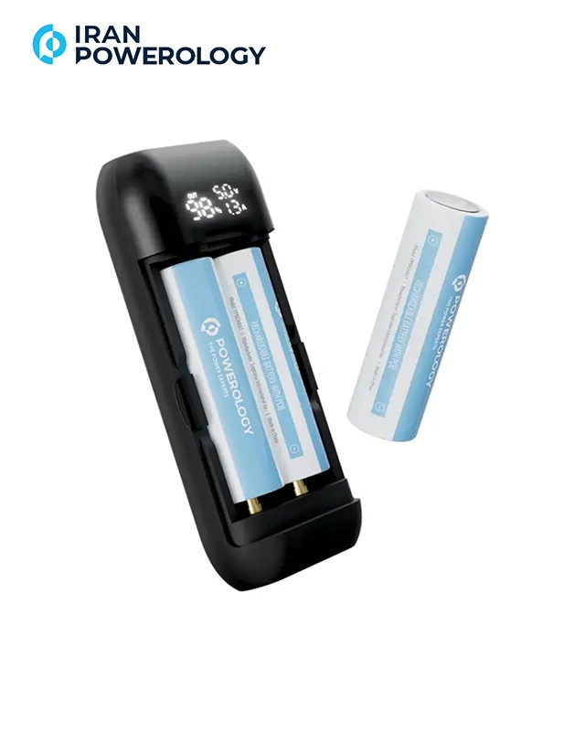 پاوربانک 15000 میلی آمپر پاورولوژی Powerology Diy Cell 10000+5000mAh Power Bank PPBCHA61 - مشکی, گارانتی ۱۸ ماهه همراه سرویس طلایی (LMR)