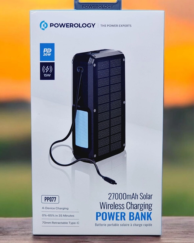 پاوربانک خورشیدی پاورولوژی Powerology 27000mAh Solar Power Bank PPBCHA77 8 PPBCHA77 8