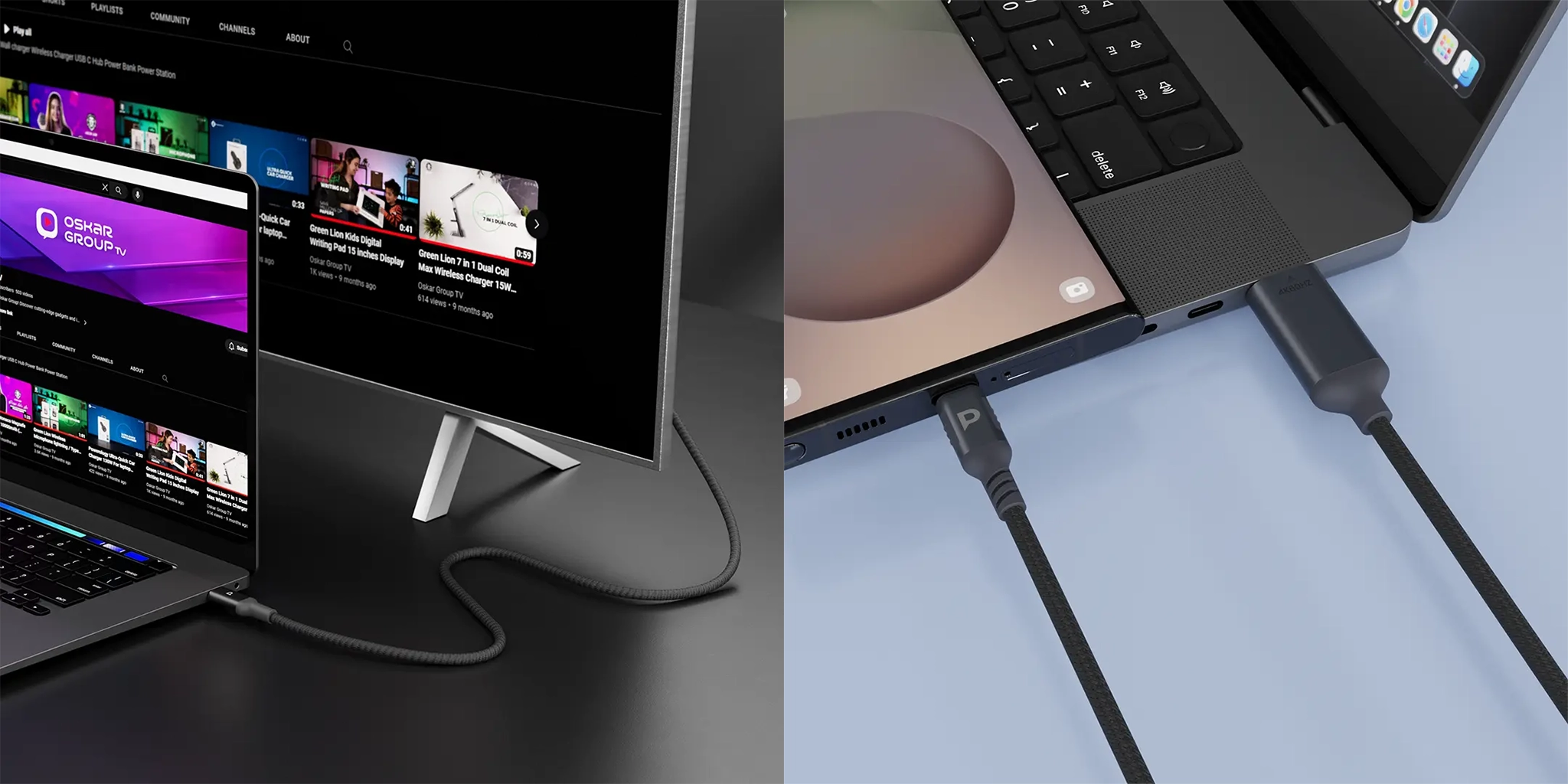 کابل تبدیل USB-C به HDMI پاورولوژی Powerology PowerSync Flex 4K PC028 8 کابل تبدیل USB-C به HDMI پاورولوژی Powerology PowerSync Flex 4K PC028