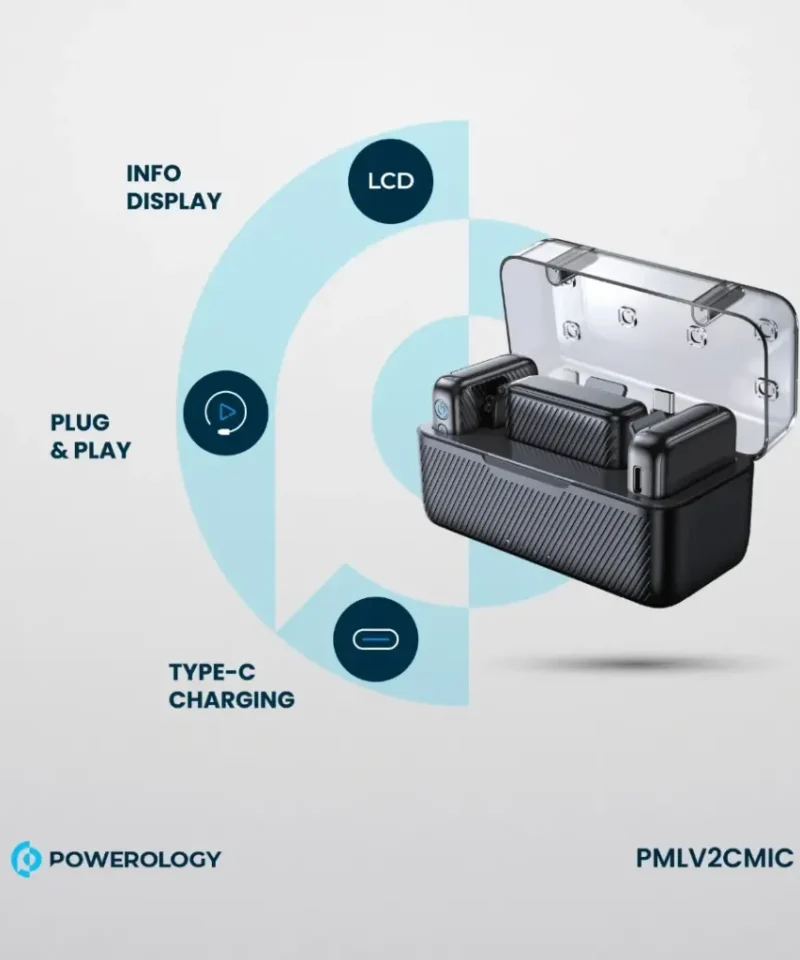میکروفون بی سیم پاورولوژی Powerology Dual Microphone Professional Set PMLV2CMIC 7 PMLV2CMIC 3