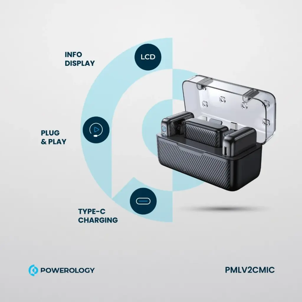 میکروفون بی سیم پاورولوژی Powerology Dual Microphone Professional Set PMLV2CMIC 4 PMLV2CMIC 3