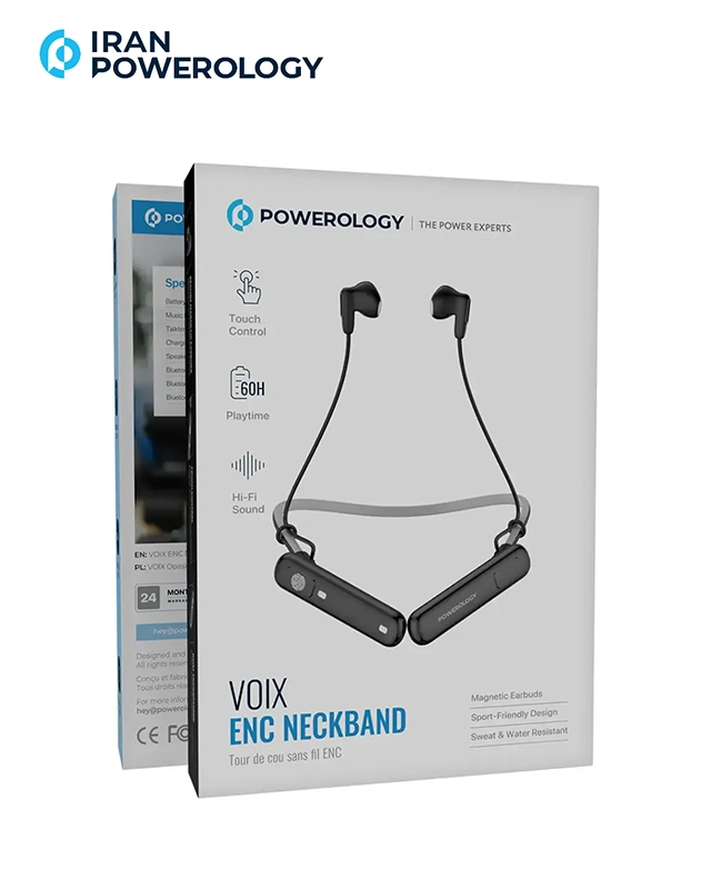 هدفون گردنی پاورولوژی Powerology VOIX ENC Neckband PWA23WNKB 5 PWA23WNKB 10