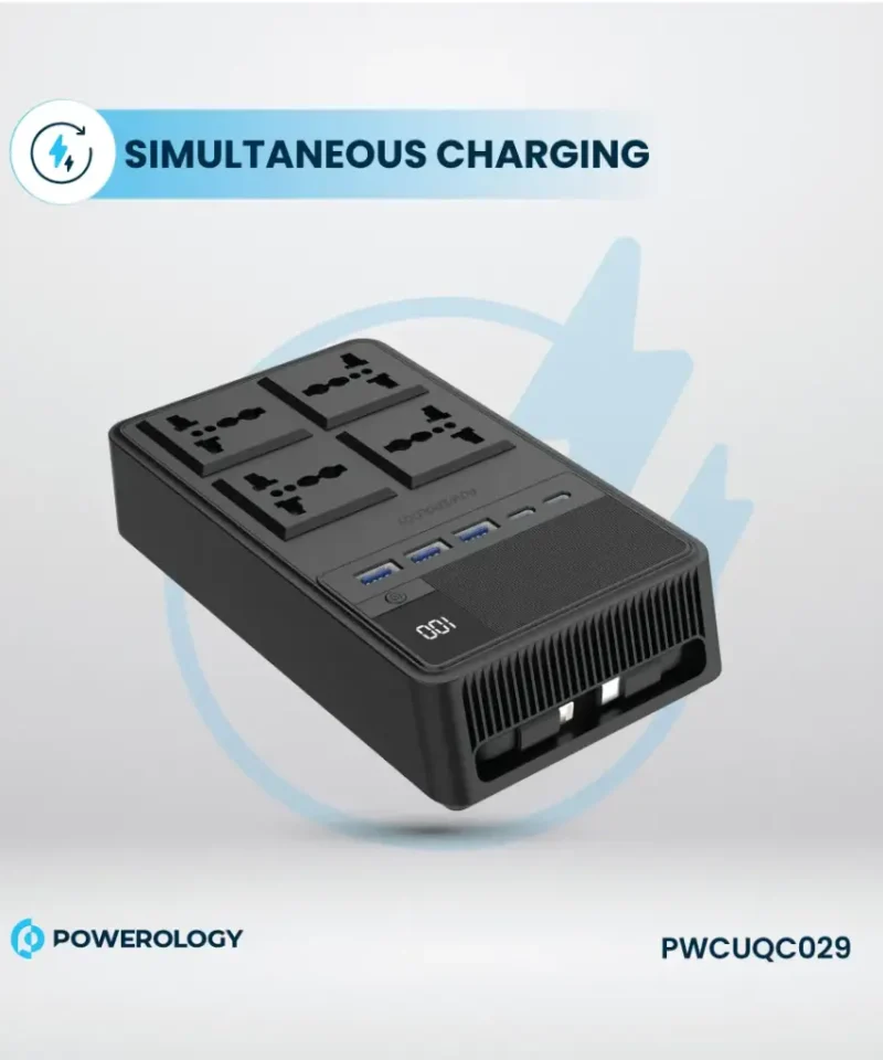 چند راهی برق پاورولوژی Powerology 2500w 4 AC Power Strip PWC029 16 PWC029 4