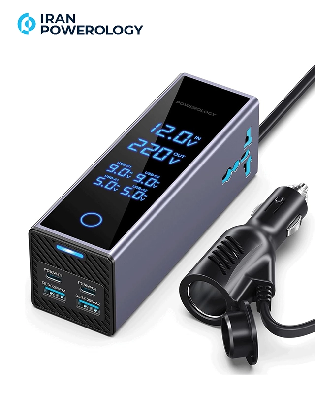 اینورتر خودرو پاورولوژی Powerology 300W Power Inverter PWC044