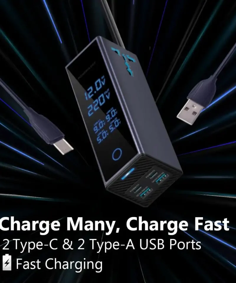 اینورتر خودرو پاورولوژی Powerology 300W Power Inverter PWC044 11 PWC044 7