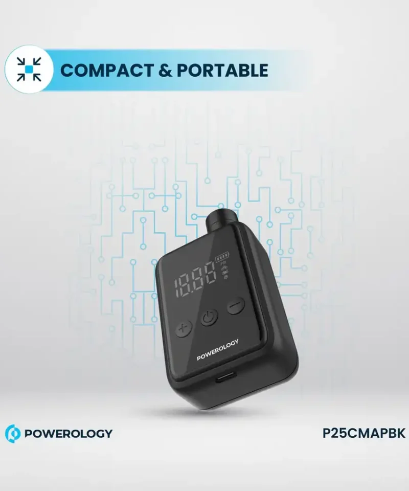 پمپ باد پاورولوژی Powerology Super Compact Tire Inflator P25CMAPBK 13 P25CMAPBK 5