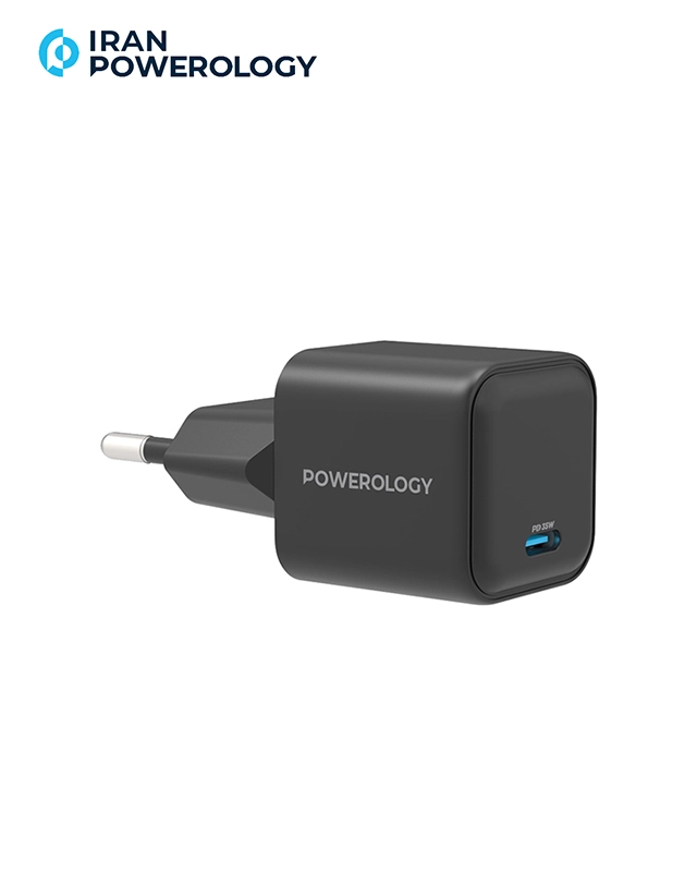 شارژر دیواری 35 وات پاورولوژی Powerology 35W GaN Charger P35WSPCEU